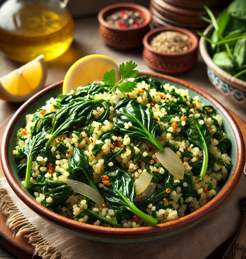 Ispanaklı Bulgur Pilavı: A Flavorful Spinach and Bulgur Pilaf Recipe