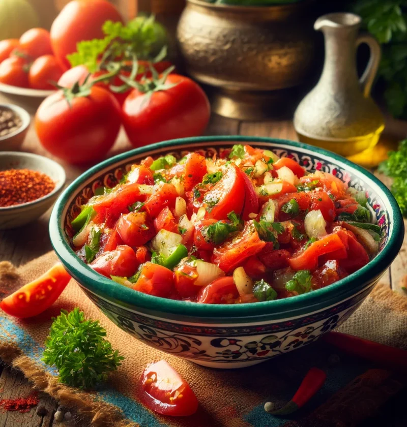 Turkish Spicy Salsa Recipe: Acılı Ezme with Fresh Tomatoes