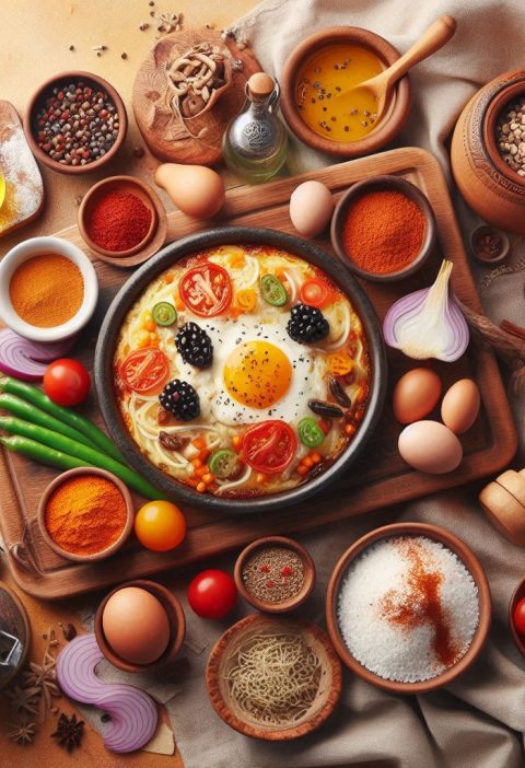 Turkish Art breakfast Menemen Recipe